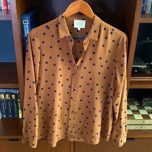 Sezane silk  long sleeve blouse. Size 34.